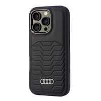 Audi Sintētiskās ādas Magnētiskais iPhone 16 Pro 6.3" melns/melns cietais apvalks AU-TPUPCMIP16P-GT/D3-BK