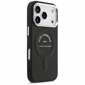 Karl Lagerfeld Karl RSG Logo Magnētiskais viedtālruņa apvalks iPhone 17 Pro - Melns