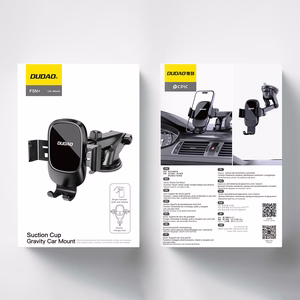 Dudao F5N+ gravity auto turētājs with suction cup windshield or dashboard - melns
