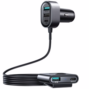 Joyroom automašīnas lādētājs 2xPD + 2xQC3.0 72W 1.5m melns (JR-CL05)