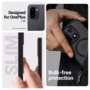 Crong Hybrid Matte Magnetic MagSafe maciņš OnePlus 15R, melns