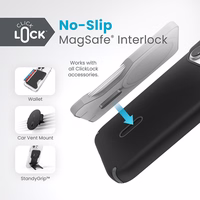Speck Presidio2 Pro ClickLock & MagSafe - iPhone 15 Pro maciņš (melns / Slate pelēks / balts)