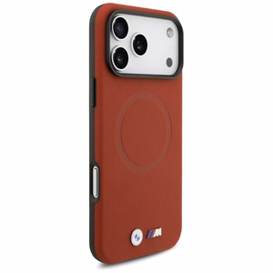 BMW M FW Metal Logo MagSafe futrālis iPhone 17 Pro Max - Sarkans