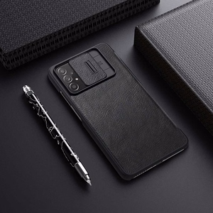 Nillkin Qin ādas viedtālruņa apvalks Samsung Galaxy A73 brūns