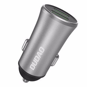 Умное автомобильное зарядное устройство Dudao 3.4A 2x USB серебряное (R6S silver)