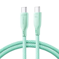 Joyroom Multi-Color Series S-A34 USB-C / USB-C PD 60W kabelis 1m - zaļš