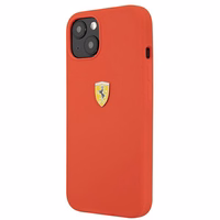 Ferrari FESSIHCP13SRE iPhone 13 mini 5.4" ciets silikona viedtālruņa apvalks sarkans/sarkans