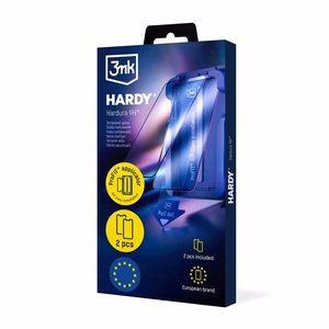 3mk Hardy Hardura 9H LCD rūdīts stikls ar aplikatoru priekš Samsung Galaxy S26 Plus, melns (2 gab.)