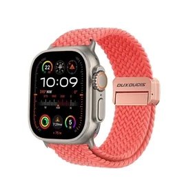 DUX DUCIS MIXTURE PRO elastīgā pītā pulksteņa siksna Apple Watch 38/40/41 mm rozā