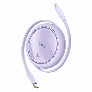 USB Cable Baseus Free2Pull USB-C to iP 20W 1m (purple)