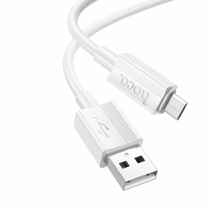 Kabelis USB-A uz Micro USB Hoco 2,4A 1 m X107 balts