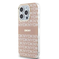 DKNY IML Mono un svītras Magnētiskais viedtālruņa apvalks iPhone 15 Pro - rozā