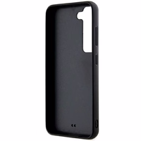 Karl Lagerfeld 3D Gumijas Mirdzošs Logotips viedtālruņa apvalks Samsung Galaxy S23 - melns
