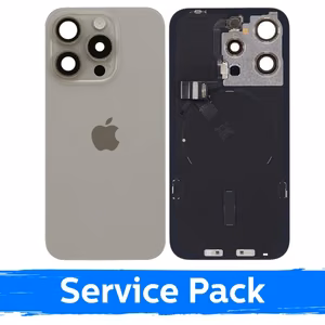 Aizmugurējais vāciņš saderīgs ar Apple iPhone 15 Pro / Natural Titanium / (Service Pack)