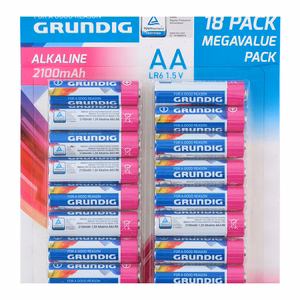 Grundig AA / LR6 1,5 V sārma baterijas, 18 gab.
