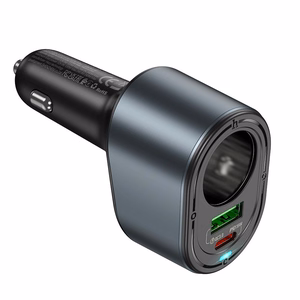 Car charger Hoco USB A + USB C + cigarette lighter PD QC3.0 3A 35W Z56 black