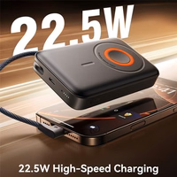 Portatīvais lādētājs Joyroom "JR-PBM02 3in1" melns 10000mAh (Bezvadu uzlāde 15W)