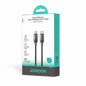 Joyroom S-A62 Lively Series 60W USB-C - USB-C kabelis 1.2 m - melns