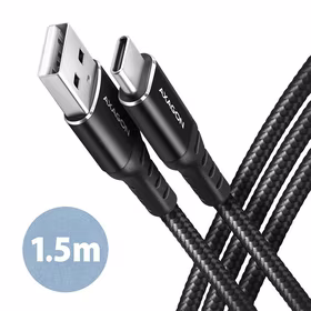 Axagon USB-C uz USB2.0 kabelis 1.5m melns BUCM-AM15AB