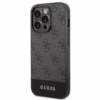 Guess GUHCP14XG4GLGR iPhone 14 Pro Max 6.7" pelēks/pelēks cietais apvalks 4G Stripe kolekcija