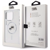 IML Metal Karl & Choupette Head MagSafe viedtālruņa apvalks iPhone 14 Pro Max - balts