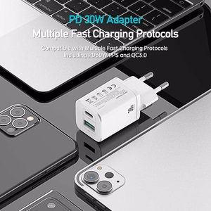 Зарядное устройство Dux Ducis C80 Super Si - USB + Type C - PD 30W QC 3.0 18W 3A белый