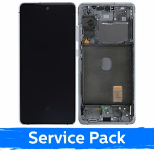 LCD дисплей для Samsung G780 S20 FE (G781 S20 FE 5G) с рамкой Cloud White (Service Pack)