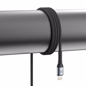 3mk Hyper Cable N-SERIES USB-A / Lightning 1m 5V/2.4A 12W kabelis - melns