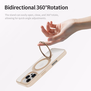 Rock Rotating Stand Soft Touch Series Magnetic for Iphone 16 Pro gold