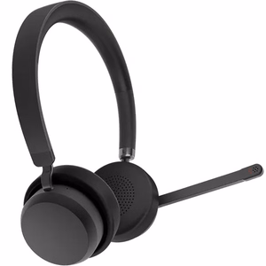 Lenovo 4XD1Q30302 bezvadu austiņas ar mikrofonu, ar stīpu, zvaniem/mūzikai, Bluetooth, melnas