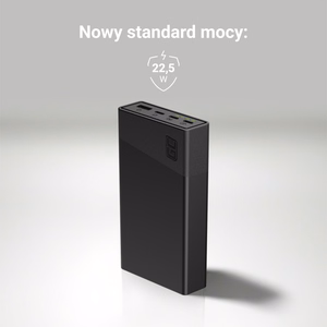 Green Cell GC PowerPlay 20S ārējais akumulators, 20 000 mAh, 22,5 W, PD, USB-C, ātrā uzlāde, Panther Black