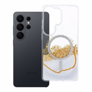 Ar MagSafe saderīgs Golden maciņš Samsung S26 ULTRA, balts