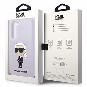 Karl Lagerfeld KLHCS23MSNIKBCU S23+ S916 cietais apvalks violets/violets Silikona Ikonik