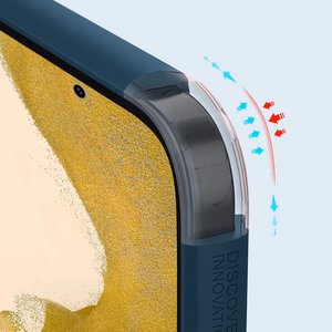 Nillkin Super Frosted Shield Pro viedtālruņa apvalks Samsung Galaxy S23+ ar statīvu zilā krāsā