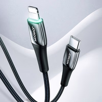Joyroom S-1224K2 USB-C / Lightning PD kabelis 20W 2.4A 1.2m - sarkans