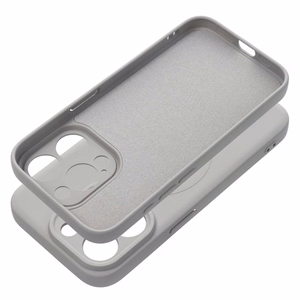 SILICONE MAG COVER viedtālruņa apvalks saderīgs ar MagSafe iPhone 15 Pro pelēks titāna