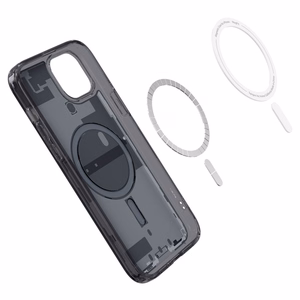 Spigen Ultra Hybrid Mag viedtālruņa apvalks ar MagSafe iPhone 15 Plus - tumši pelēks (Zero One raksts)