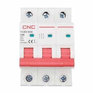 CNC YCB9-80M miniatūrais automātslēdzis, 3P, C16, 6 kA