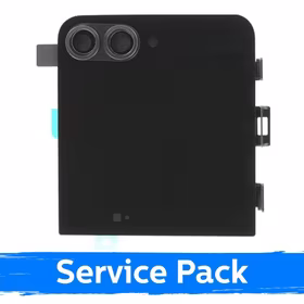 LCD displejs saderīgs ar Samsung F741 Z Flip6 (OUTER) ar rāmi / Melns / (Service Pack)