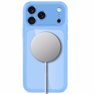 Tech-Protect MagPeak MagSafe CC maciņš modelim iPhone 18 Pro / 17 Pro – caurspīdīgs zils