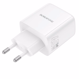 Borofone сетевое зарядное устройство BN31 Cargador GaN - 2xType C - QC 3.0 PD 45W белый