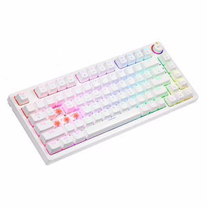 SAVIO PHENIX WHITE bezvadu mehāniskā tastatūra, Gateron Red Pro, ABS