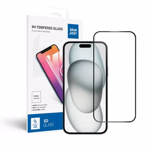 Aizsargstikls Blue Star - APP IPHONE 15 Plus/16 Plus 5D pilns pārklājums - melns