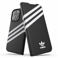 Adidas OR grāmatiņas tipa viedtālruņa apvalks PU iPhone 13 Pro / iPhone 13 – melns un balts