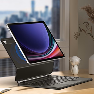 Dux Ducis tastatūras (MK sērijas) viedtālruņa apvalks ar Bluetooth tastatūru Samsung Galaxy Tab S9+ / S8+ / S7+ – melns