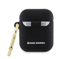 Hello Kitty silikona 3D Kitty galvas apvalks AirPods 1/2 - melns