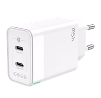 JELLICO sienas lādētājs C106 GaN PD 45W 2xUSB-C balts