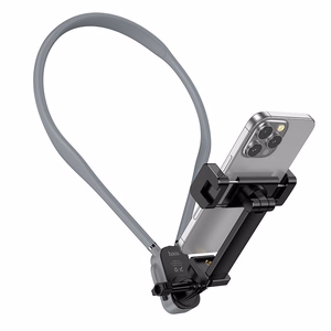 Neck universal phone holder Hoco K30 melns pelēks