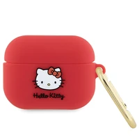 Hello Kitty silikona 3D Kitty galvas apvalks AirPods Pro - fuksijas