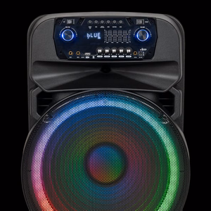60 W aktīvā skanda ar 2 bezvadu UHF mikrofoniem, SD, Bluetooth, FM, USB un LED